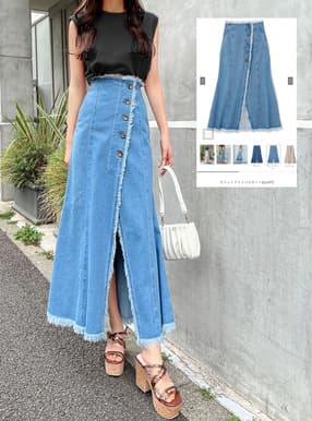 スリットフリンジスカート