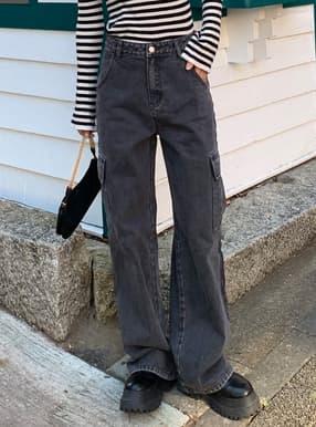 ワイドデニムカーゴパンツ