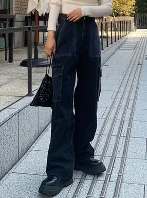 デニムカーゴパンツ