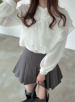 サッシュ付きビッグシャツ