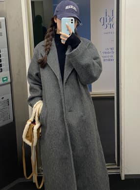 シャギーロングチェスターコート