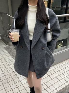 シャギーテーラードコート