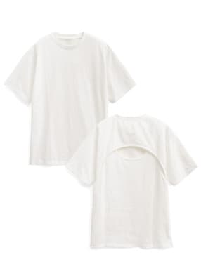 バックオープンTシャツ