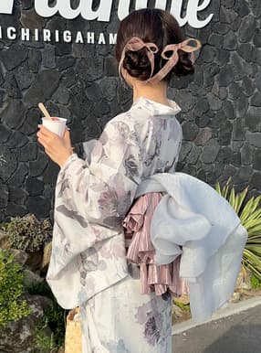 3点セット2Way花柄セパレート浴衣