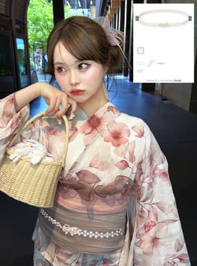 リボンビジューパールベルト