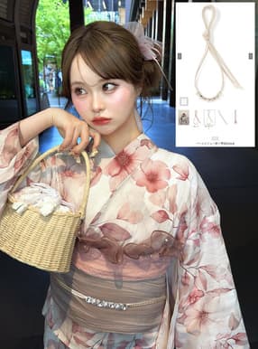パールビジュー飾り帯紐
