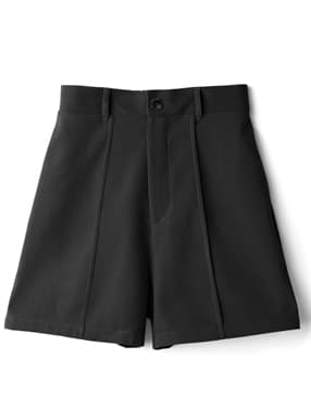 スエードピンタックショートパンツ