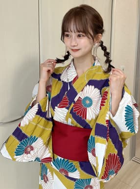 古典菊浴衣セット