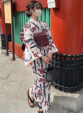 あやめ浴衣セット
