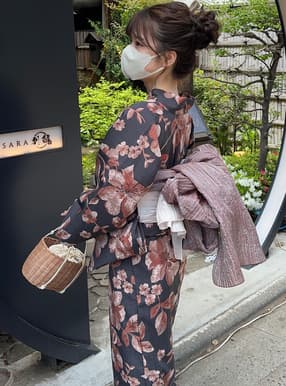 花柄浴衣セット