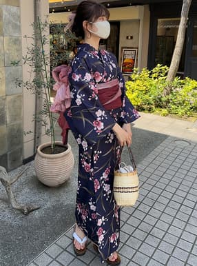 花柄浴衣セット