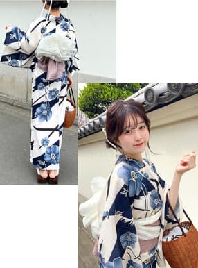 花柄浴衣セット