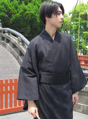 しじら織メンズ浴衣セット