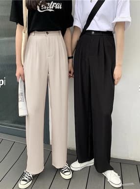 ベーシックストレートパンツ