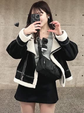 ムートンライダースジャケット