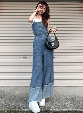 デニムオールインワン