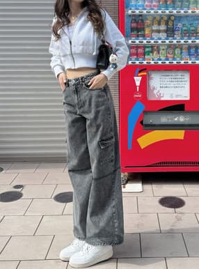 ワイドデニムカーゴパンツ