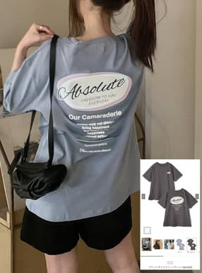 プリントサイドスリットTシャツ