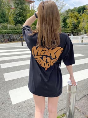 ハートプリントビッグTシャツ