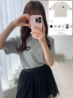 ハートワッペンTシャツ