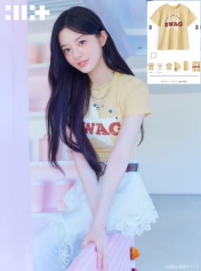 ILLIT アイリット BEB ロゴプリントTシャツ