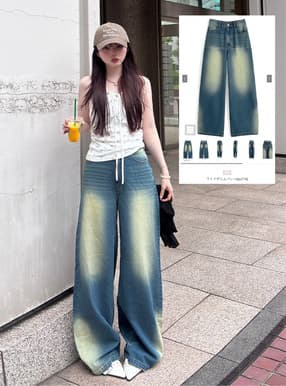 ワイドデニムパンツ