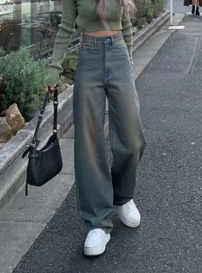 ワイドデニムパンツ