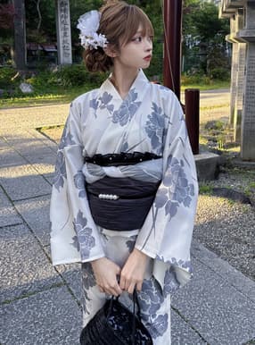 牡丹柄浴衣セット