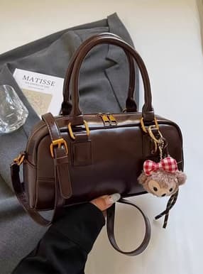 2Wayエナメルミニボストンバッグ