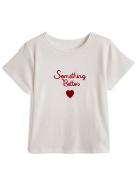 ハートロゴ刺繍Tシャツ