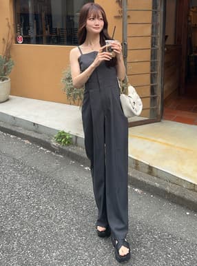 麻調サロペット