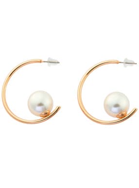 パールフープピアス