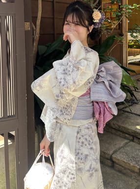 紫陽花浴衣セット