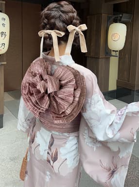 フラワーフリル作り帯