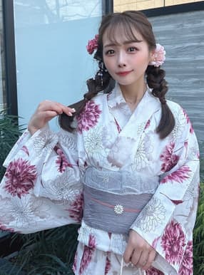 ダリア柄浴衣セット