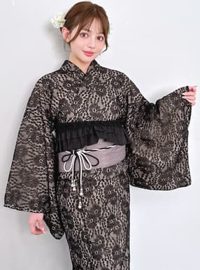 3点セット2Wayレース花柄セパレート浴衣