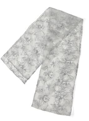 花柄刺繍チュール兵児帯