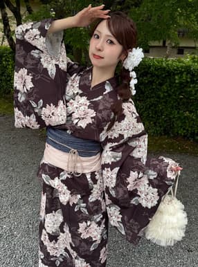3点セット2Wayダリア柄セパレート浴衣