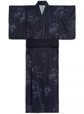 ぼかし花柄メンズ浴衣セット