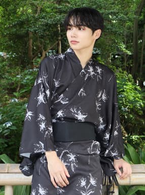 花柄メンズ浴衣セット