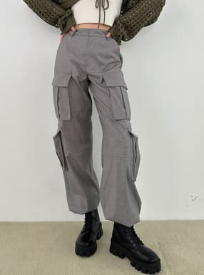 サイドポケットパラシュートカーゴパンツ