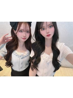 レイヤード風フリルリボントップス