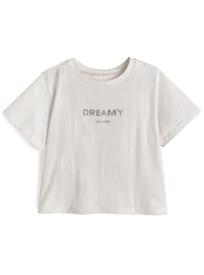 ラインストーンロゴTシャツ