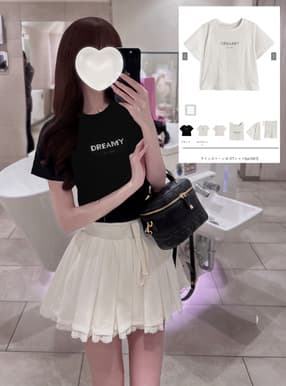 ラインストーンロゴTシャツ