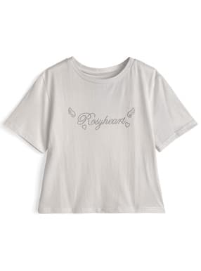 ラインストーンロゴTシャツ