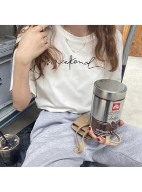 ロゴクルーネックTシャツ