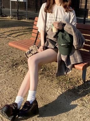 厚底ローファー