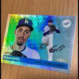 Blake Snell 世界で499枚限定のTopps Refractorカード 1枚